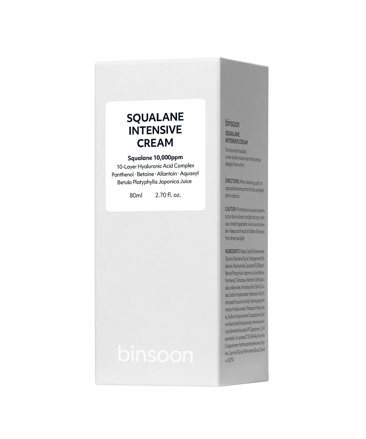 빈순(BINSOON) 스쿠알란 인텐시브 수분 크림 80ml