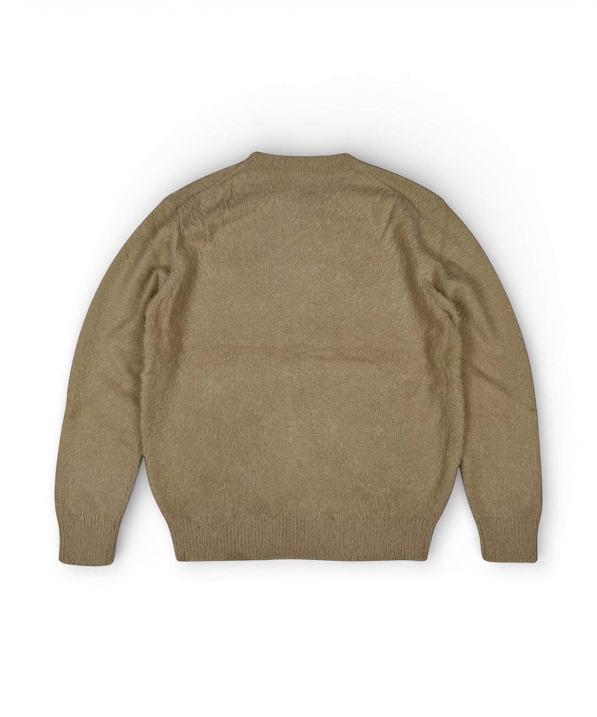본슬리피(BORN SLIPPY) Soft Angora Round Neck Cardigan (Beige)
