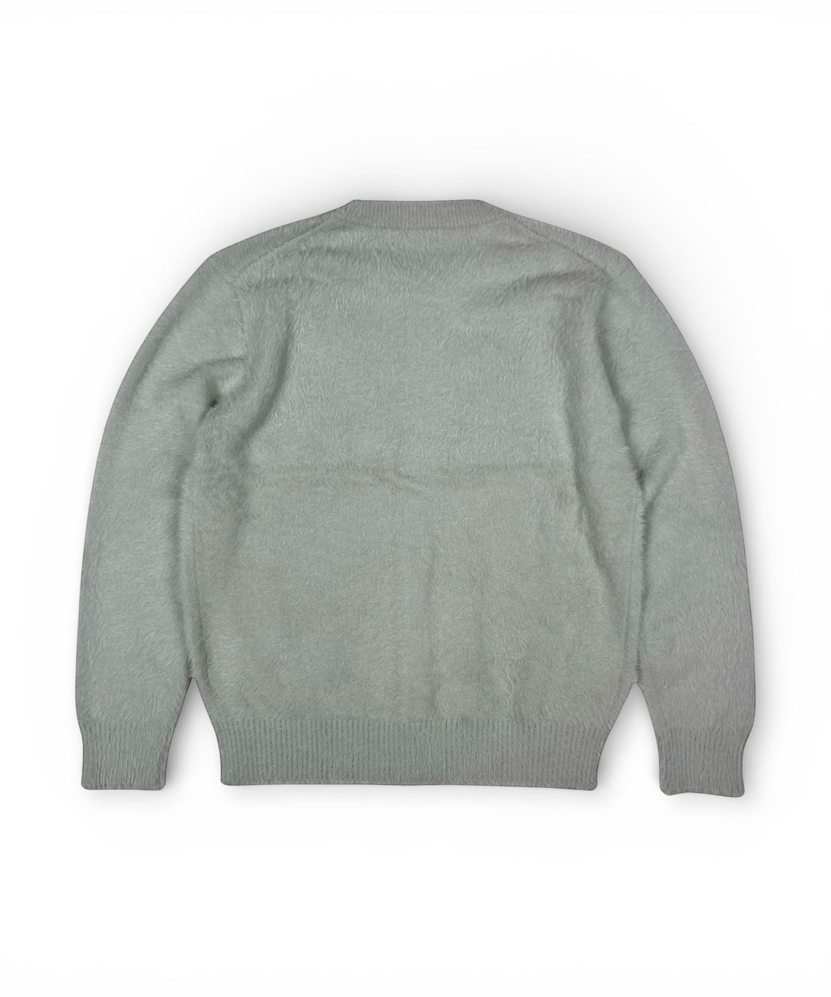 본슬리피(BORN SLIPPY) Soft Angora Round Neck Cardigan (Gray)