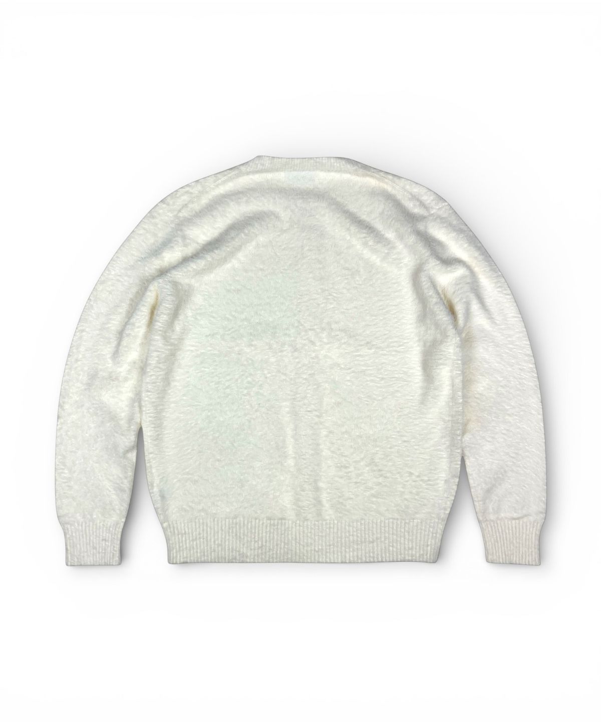 본슬리피(BORN SLIPPY) Soft Angora Round Neck Cardigan (Ivory)