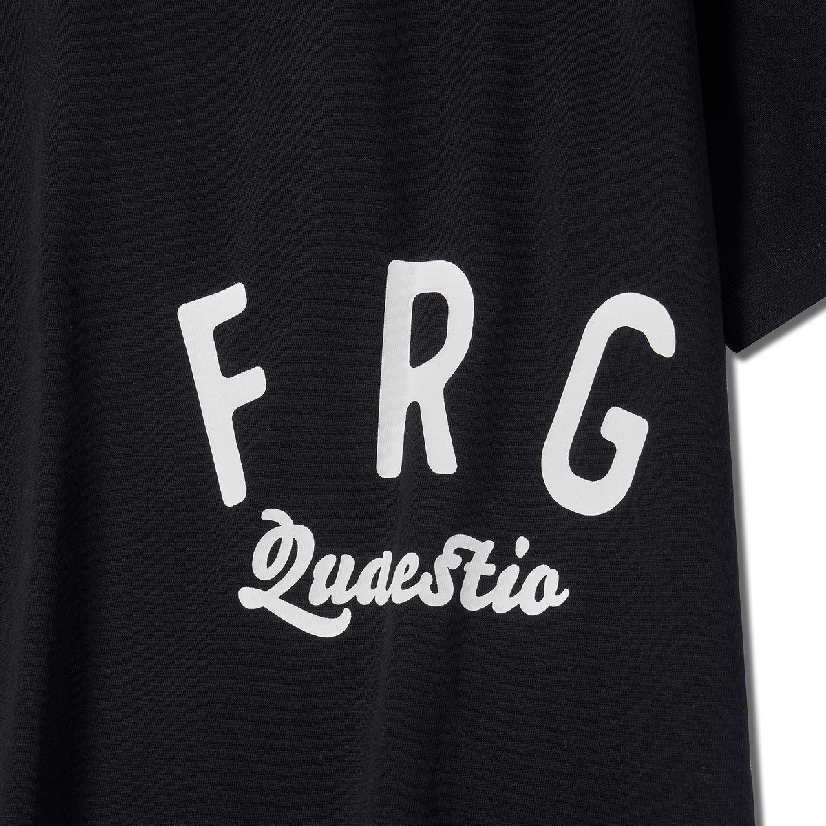 프라게(FRAGE) FRG 오버핏 코튼 반팔 - 블랙