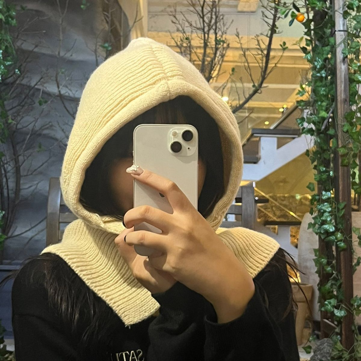 티에스스포츠(TS SPORTS) 울 니트 바라클라바 후드 넥워머