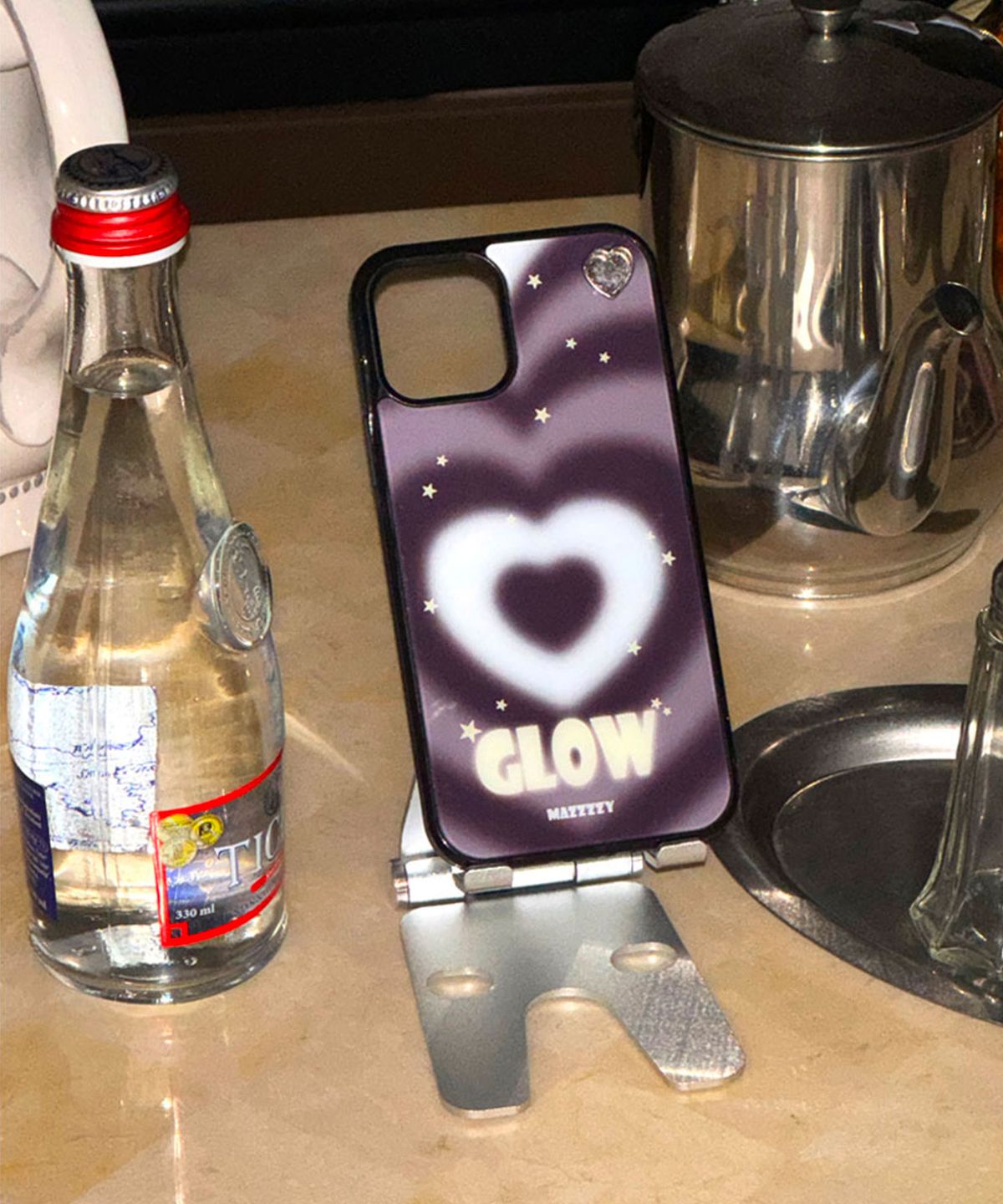 마찌(MAZZZZY) [Love Tag_Magsafe] Glow Love glass case