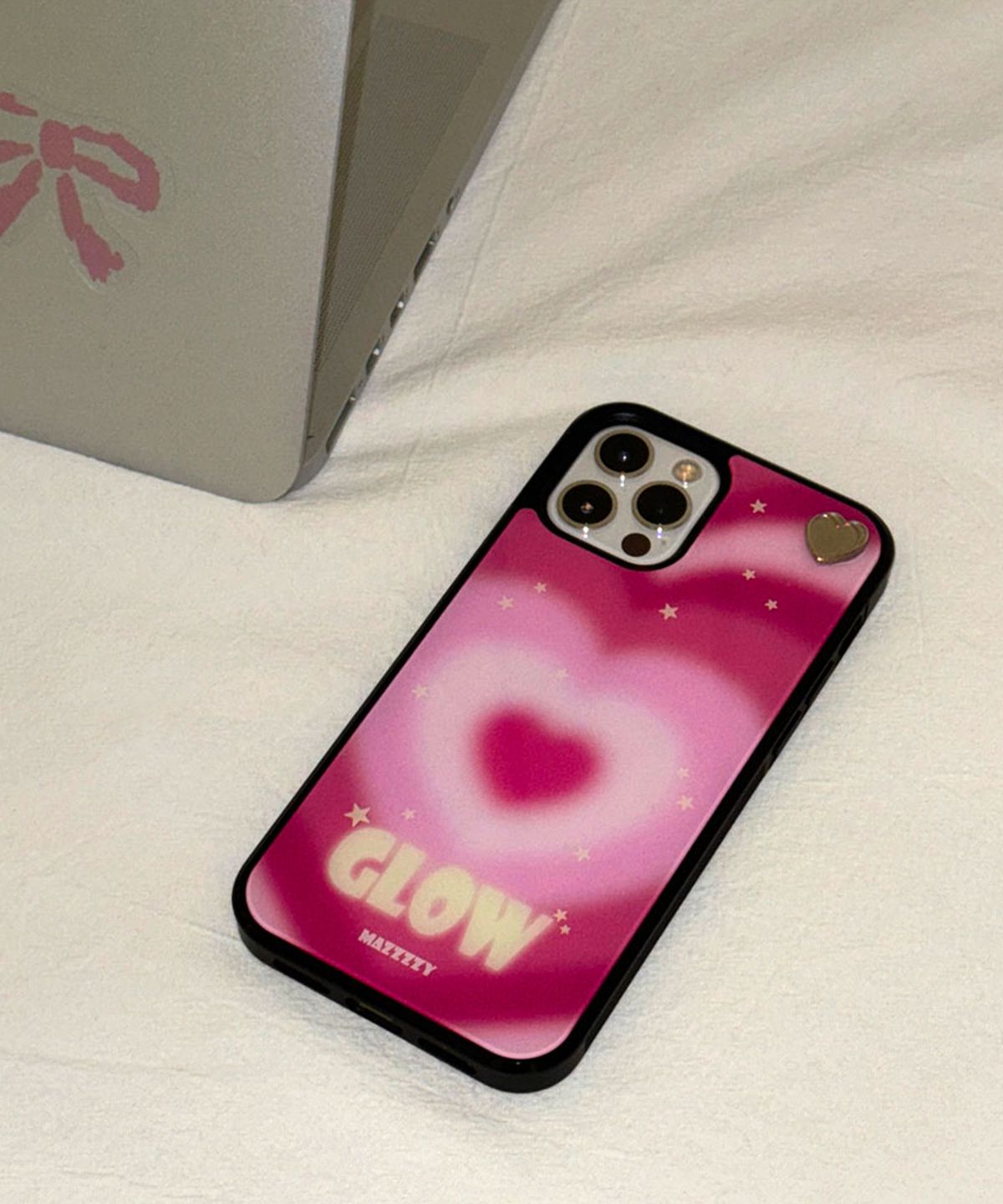 마찌(MAZZZZY) [Love Tag_Magsafe] Glow Love glass case