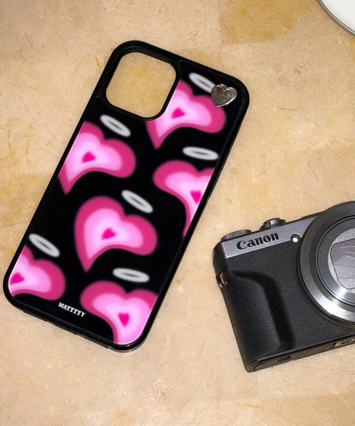 마찌(MAZZZZY) [Love Tag_Magsafe] Heart Angel glass case