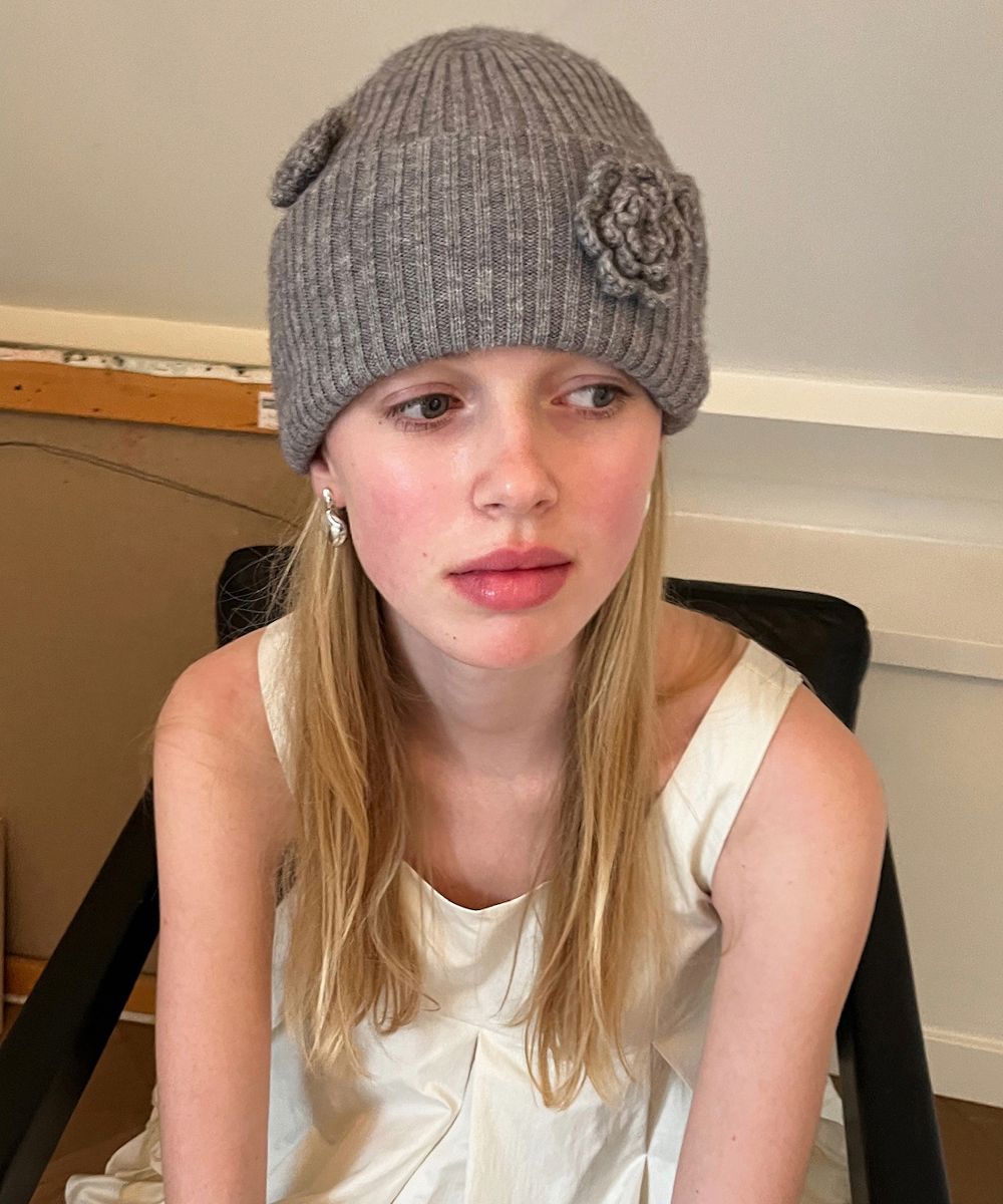 帽子 SINOON Flower Beanie (Melange Grey) 帽子 SINOON Flower Beanie (Melange Grey) 帽子 SINOON Flower Beanie