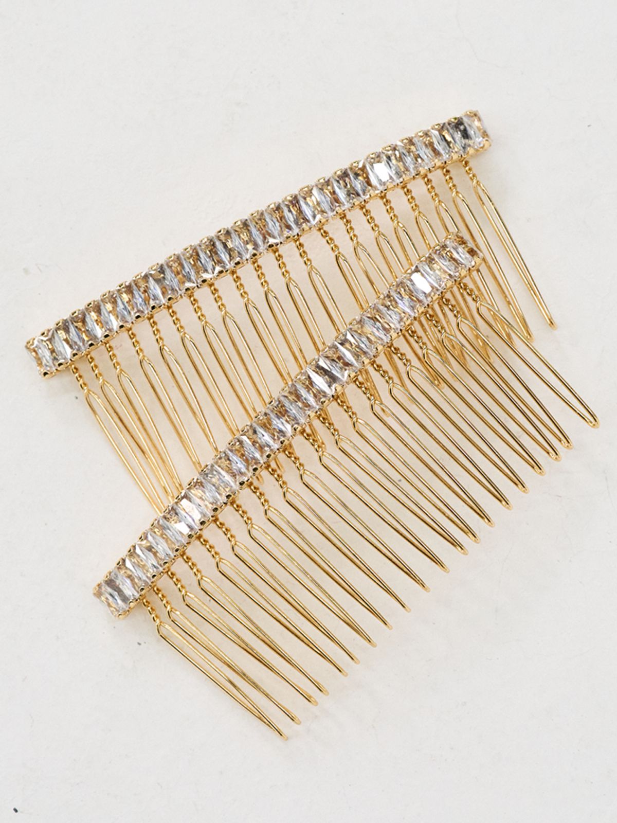 쏘리, 투 머치 러브(SORRY, TOO MUCH LOVE) Art Deco Square Jewel Comb Hairclip_Gold