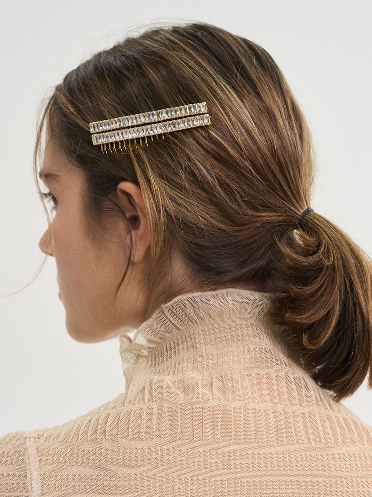 쏘리, 투 머치 러브(SORRY, TOO MUCH LOVE) Art Deco Square Jewel Comb Hairclip_Gold