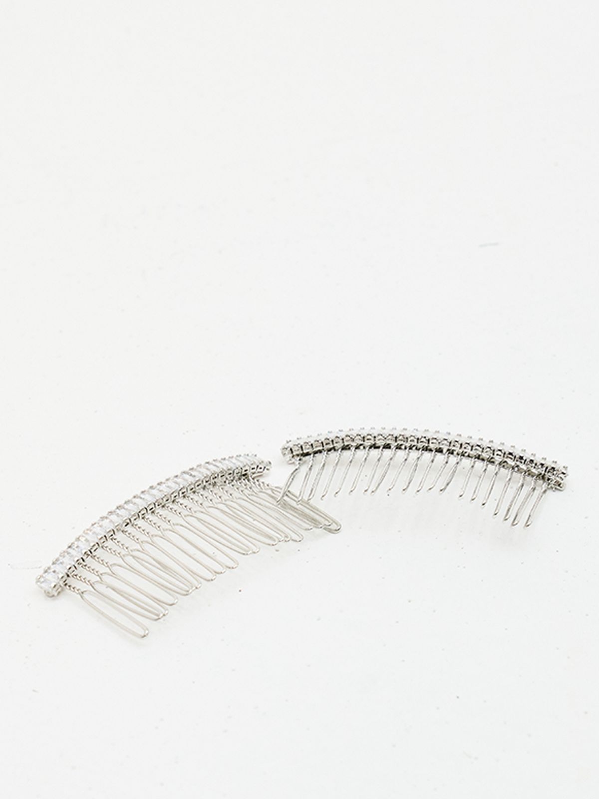 쏘리, 투 머치 러브(SORRY, TOO MUCH LOVE) Art Deco Square Jewel Comb Hairclip_Silver