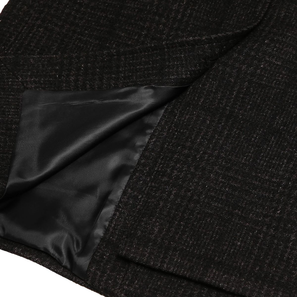 솔티(SORTIE) 170 Glen Check Wool Balmacaan Coat (Black)