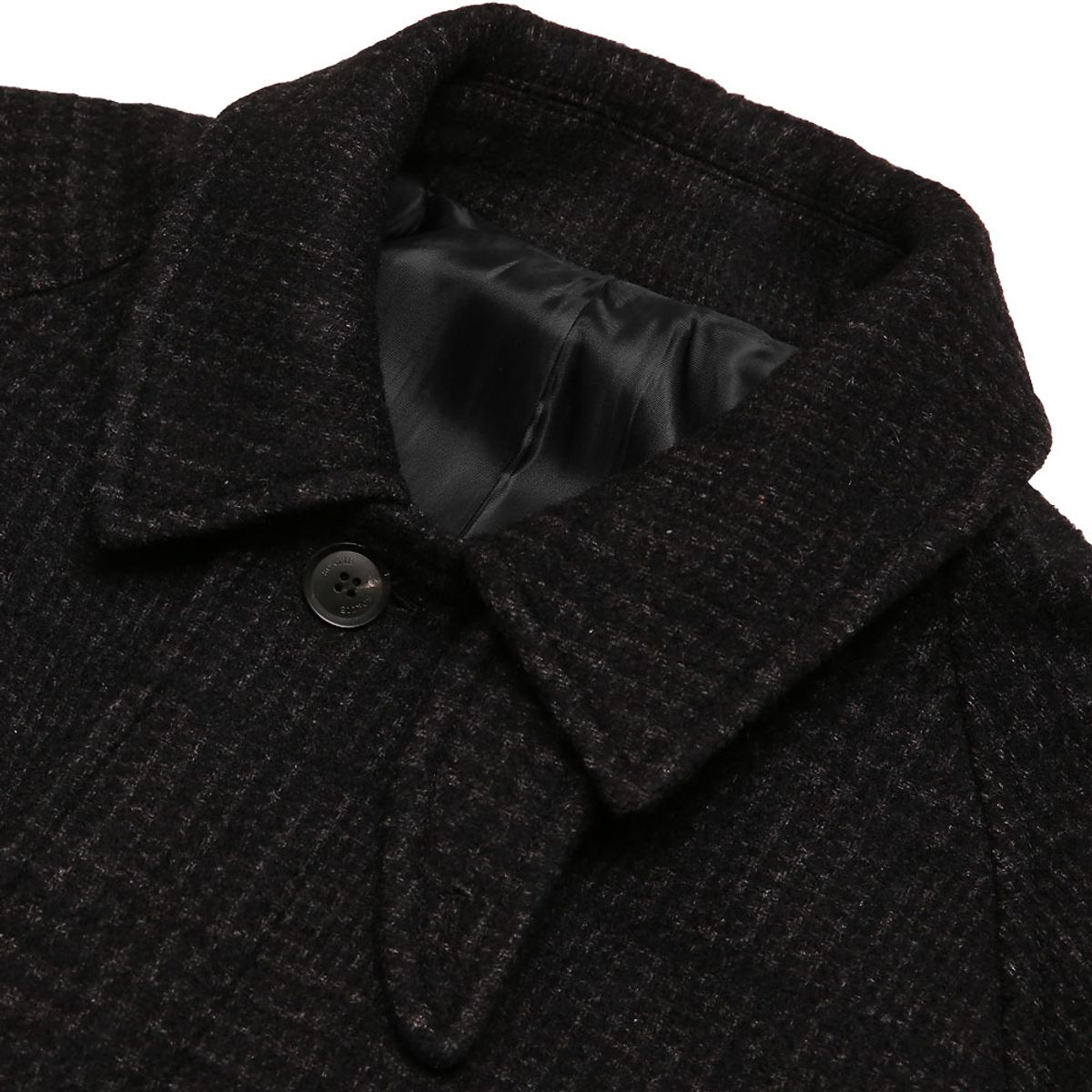 솔티(SORTIE) 170 Glen Check Wool Balmacaan Coat (Black)