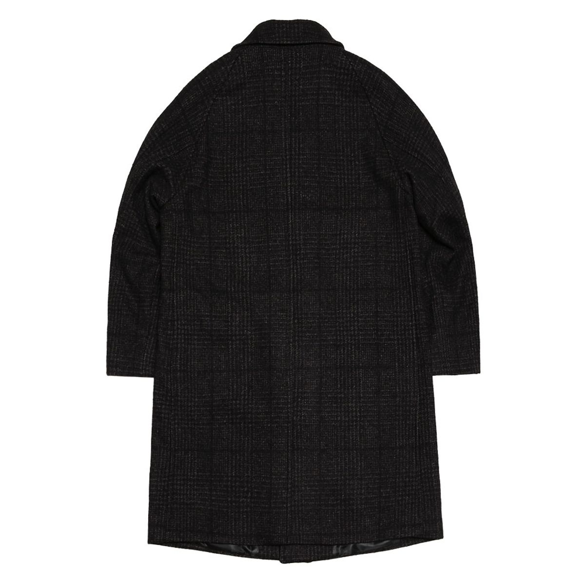 솔티(SORTIE) 170 Glen Check Wool Balmacaan Coat (Black)