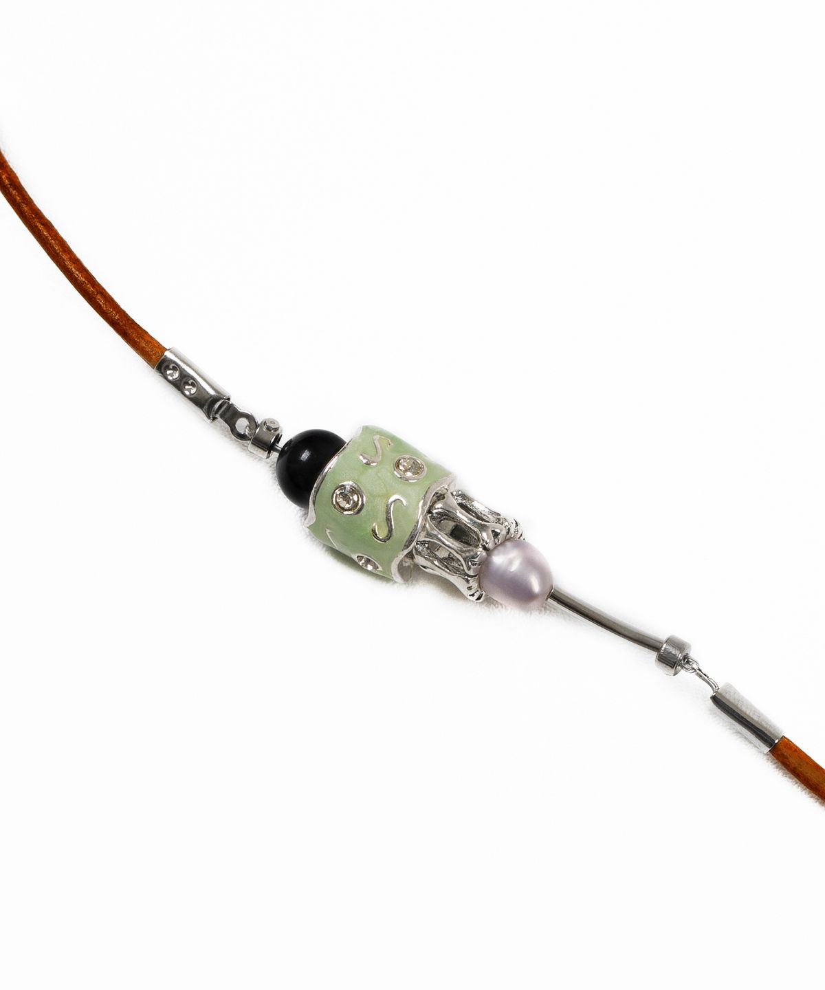 킴지수(KIMZISU) Stone Combi Bracelet - Barrel Loop _ BROWN