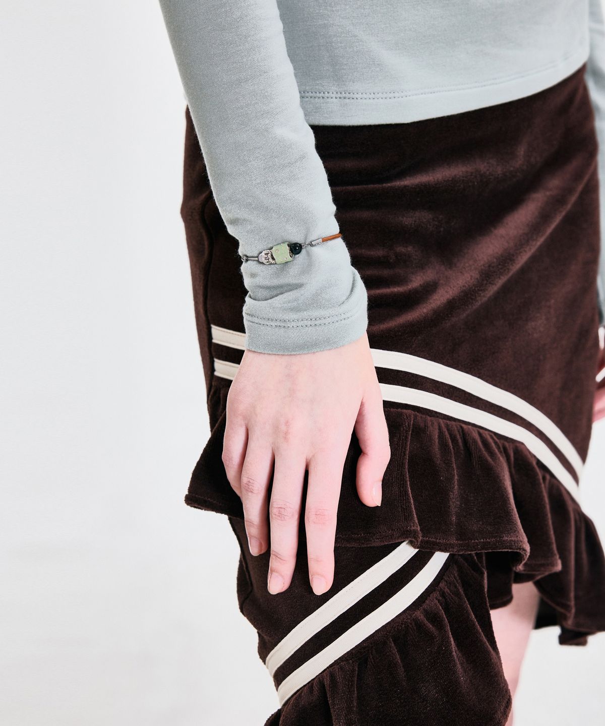 킴지수(KIMZISU) Stone Combi Bracelet - Barrel Loop _ BROWN