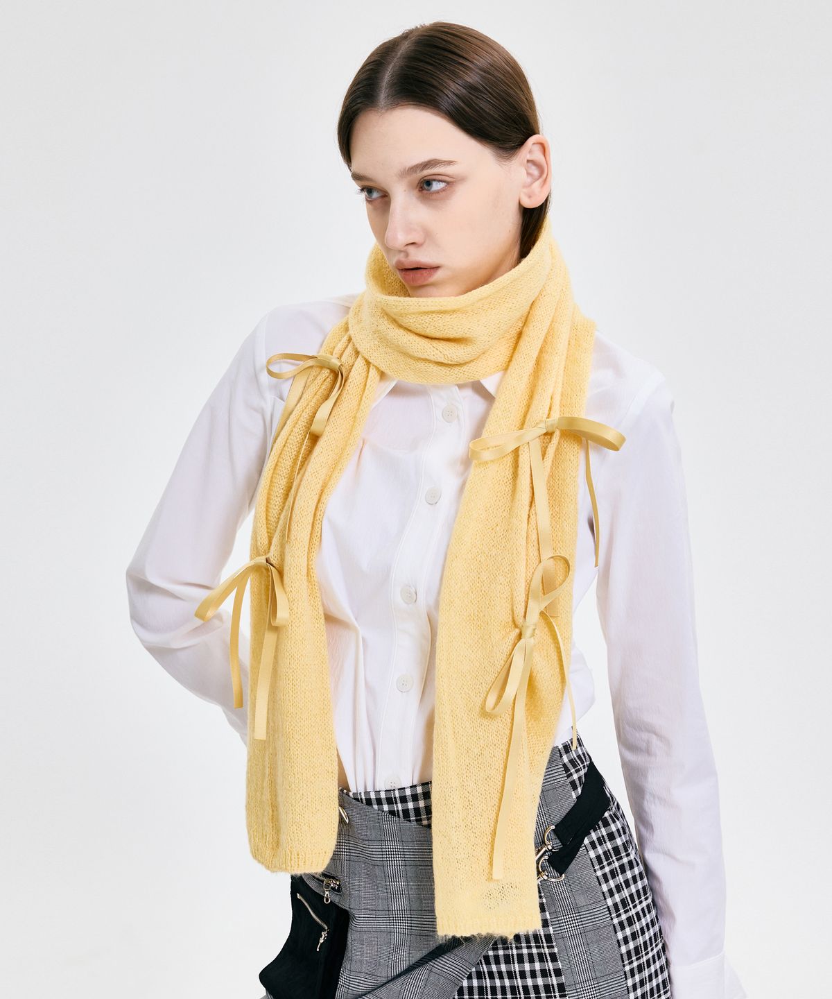 킴지수(KIMZISU) Ribbon Tied Muffler _ YELLOW