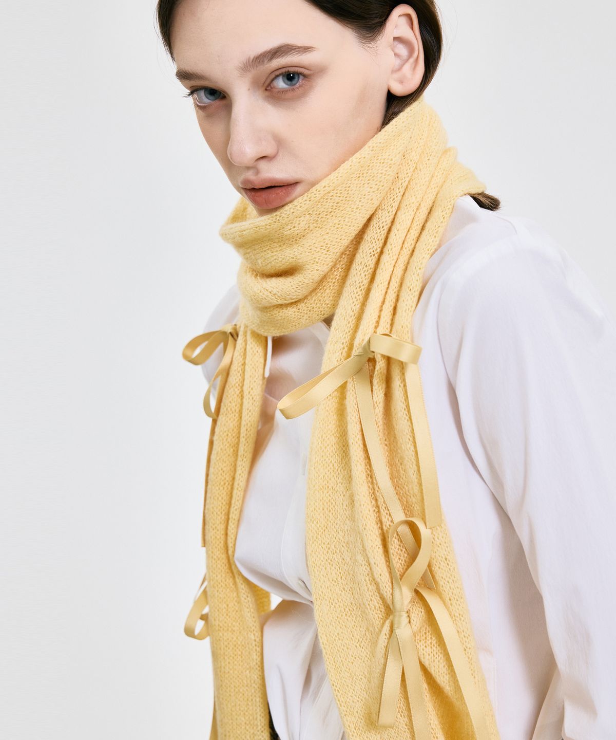 킴지수(KIMZISU) Ribbon Tied Muffler _ YELLOW