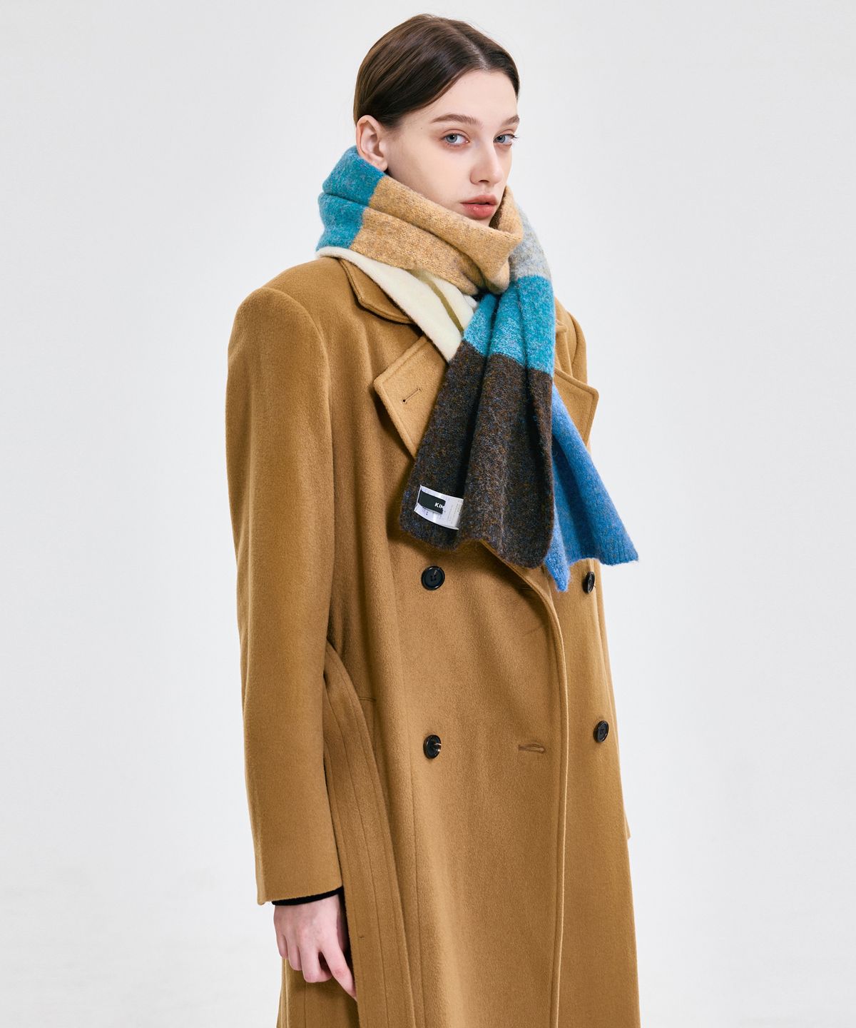 킴지수(KIMZISU) Colour Block Muffler _ BLUE