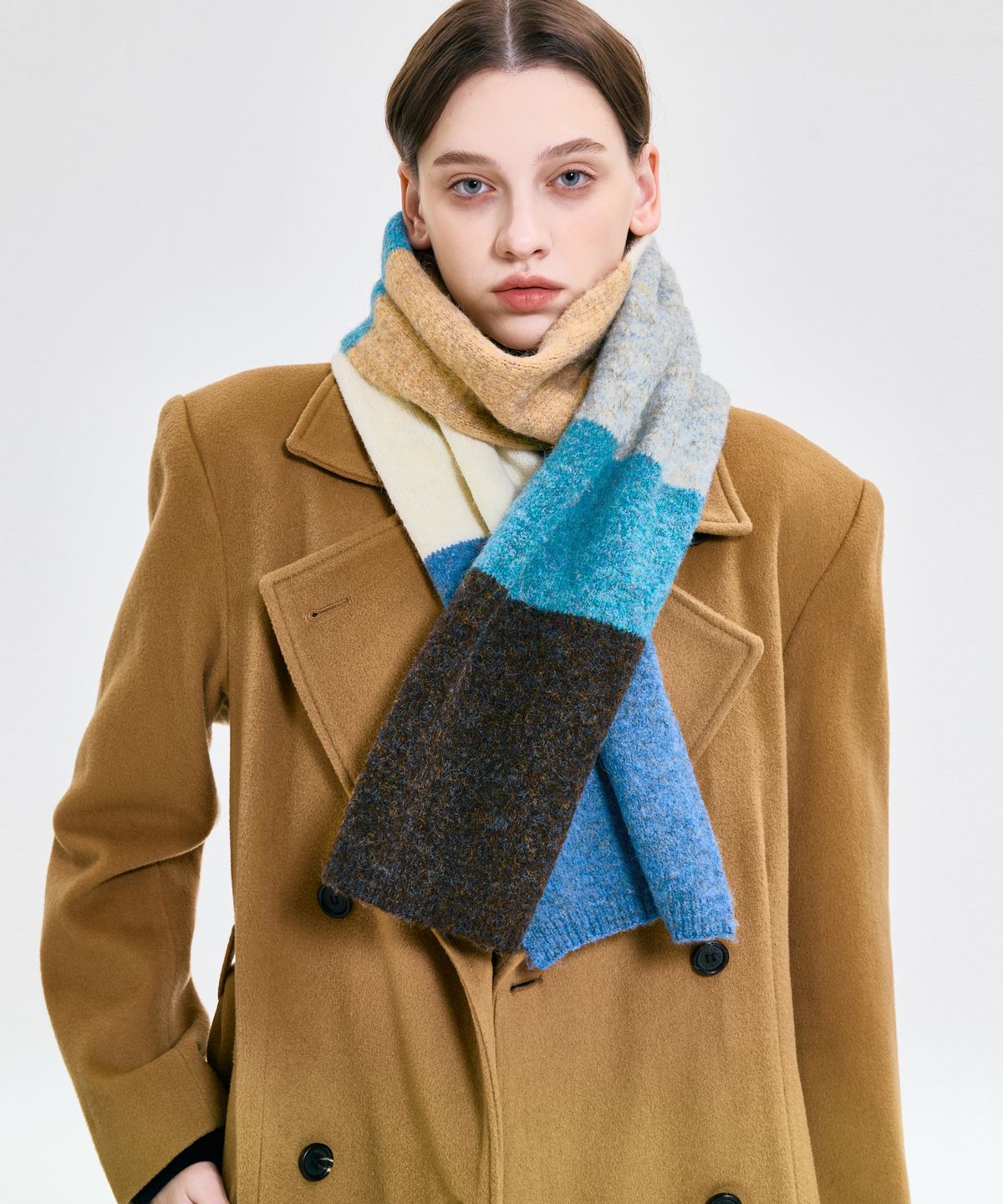 킴지수(KIMZISU) Colour Block Muffler _ BLUE
