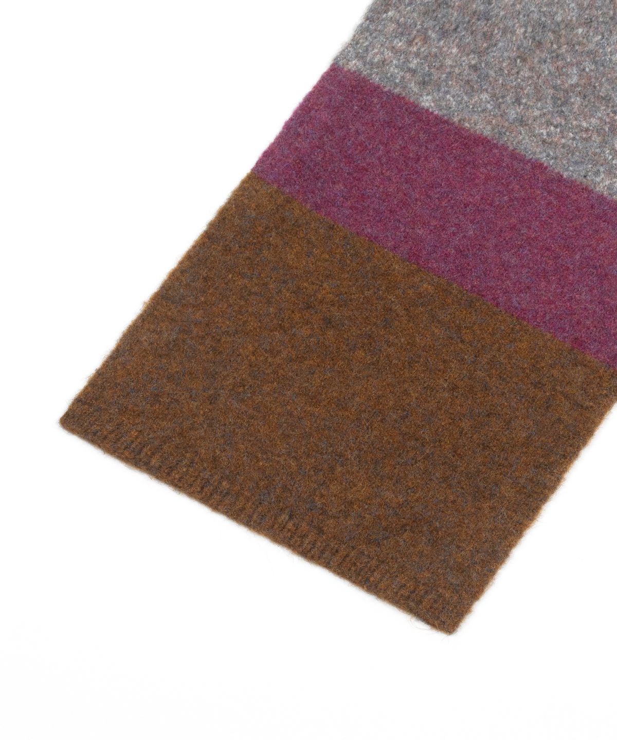 킴지수(KIMZISU) Colour Block Muffler _ DARK BROWN
