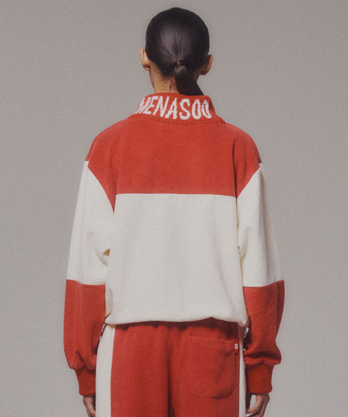 미나수(MENASOO) Knit High Neck_Red