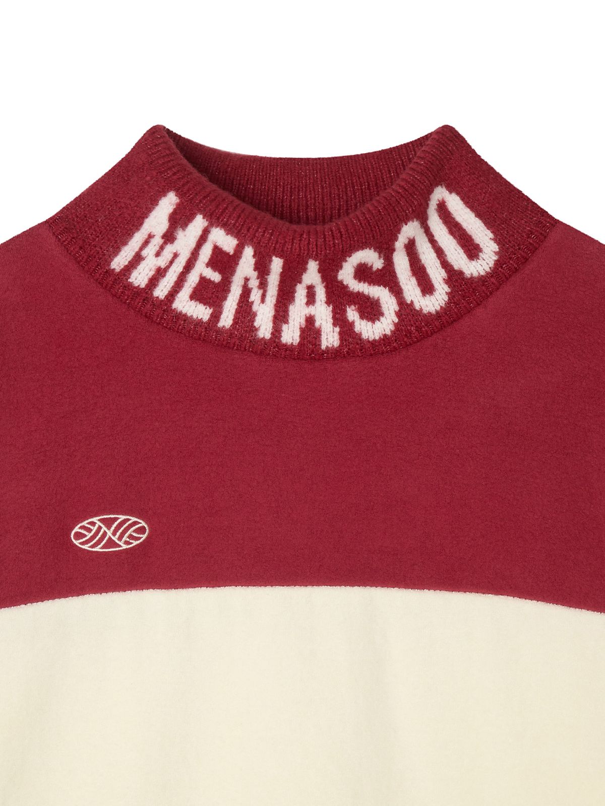 미나수(MENASOO) Knit High Neck_Red