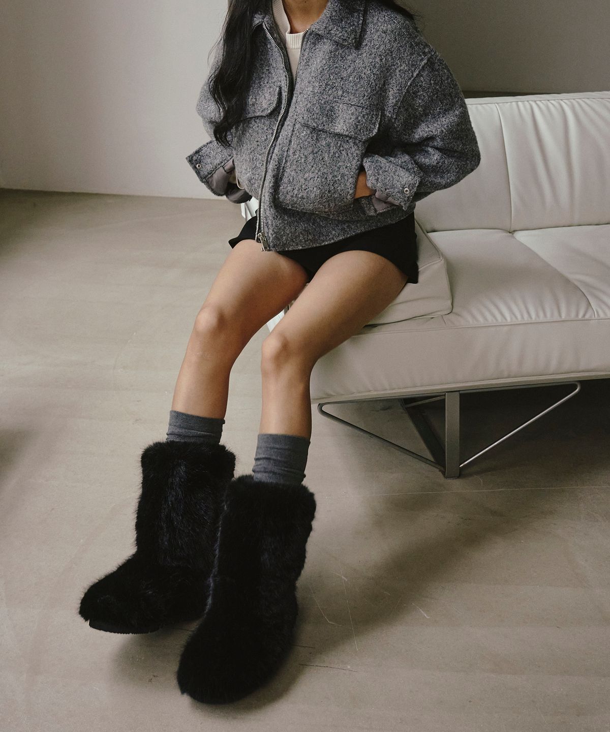 트윗비피(TWVP) 푸키 퍼 미들부츠(3colors)Puky Fur Middle Boots 24F21(3colors)