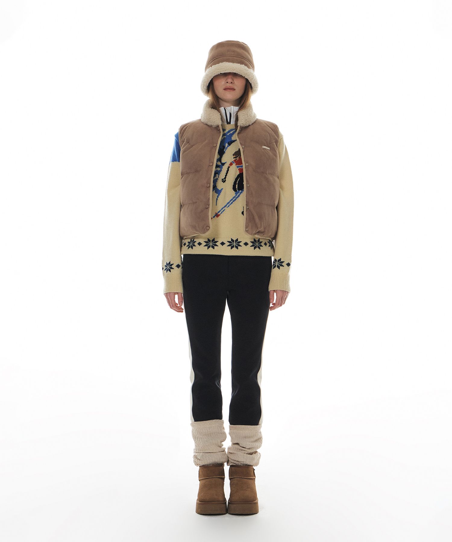 MUSINSA公式 | GROVE POINT COLLAR REVERSIBLE DOWN VEST (2COLOR)