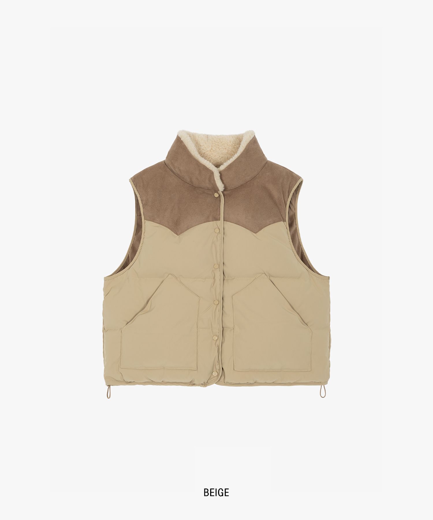 GROVE ♥ POINT COLLAR REVERSIBLE DOWN VEST/追跡付 MUSINSA公式 | GROVE POINT COLLAR REVERSIBLE DOWN VEST (2COLOR)