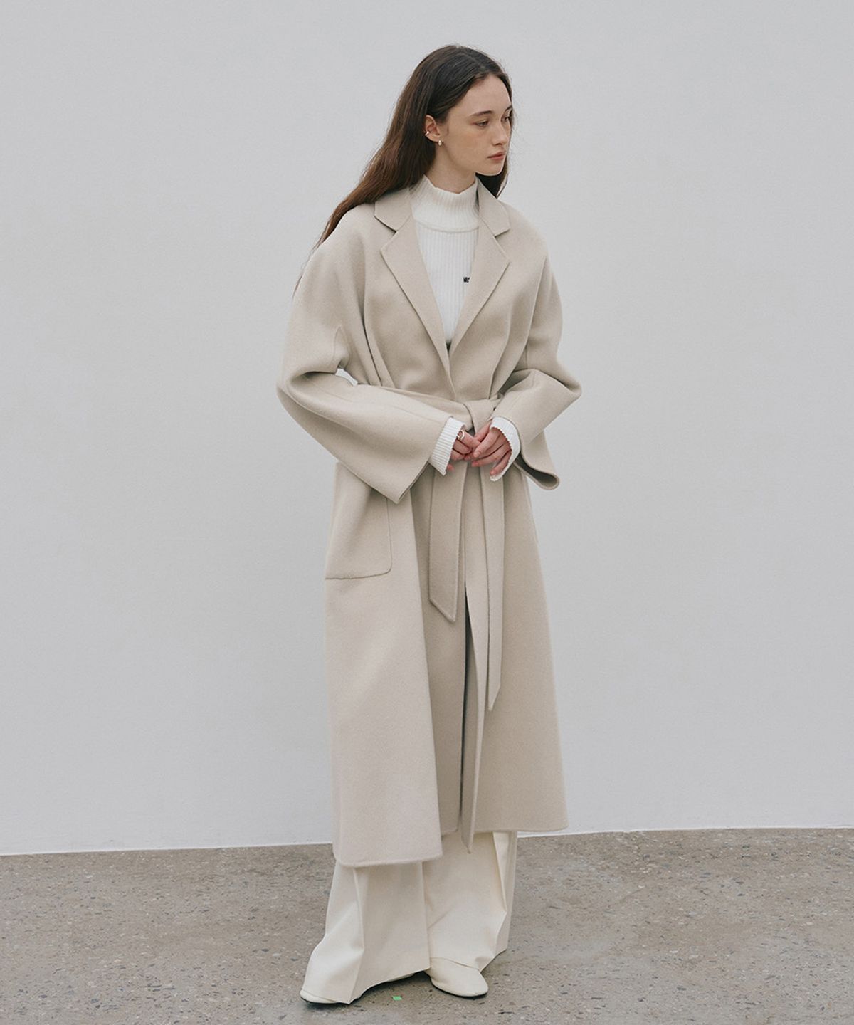 뮤제(MUSEE) [14th] MAGOT Merino Wool Handmade Coat_Cream Ivory