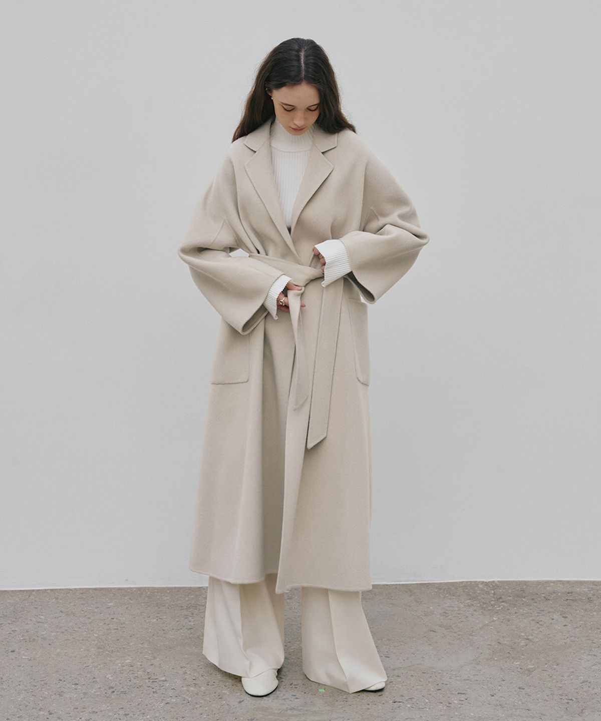 뮤제(MUSEE) [14th] MAGOT Merino Wool Handmade Coat_Cream Ivory