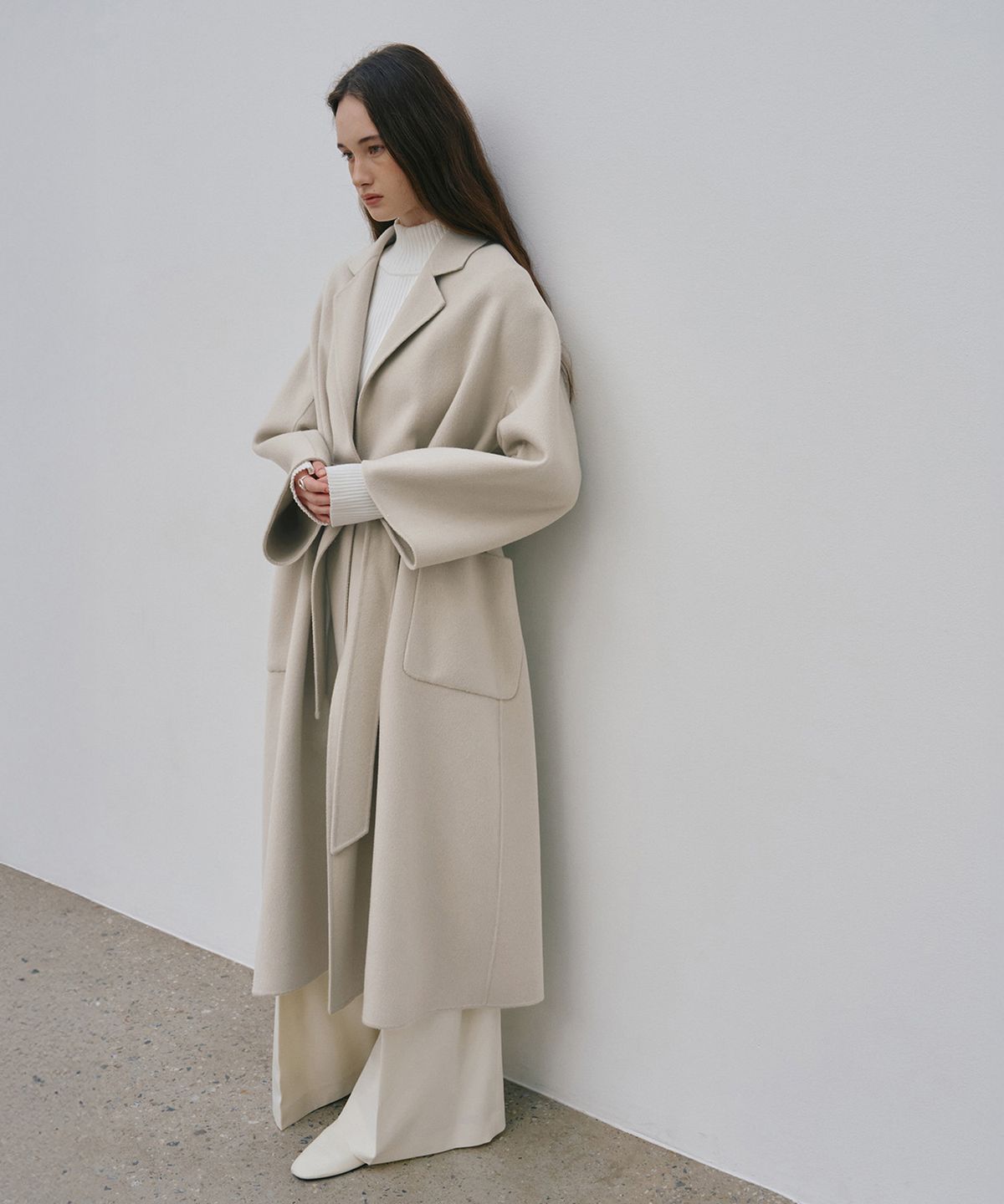 뮤제(MUSEE) [14th] MAGOT Merino Wool Handmade Coat_Cream Ivory