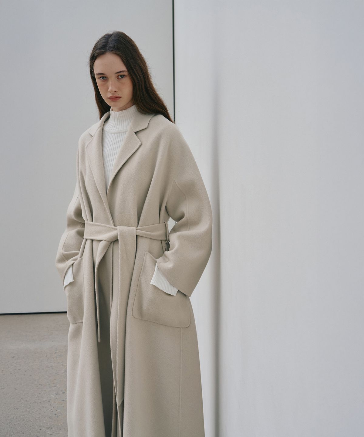 뮤제(MUSEE) [14th] MAGOT Merino Wool Handmade Coat_Cream Ivory