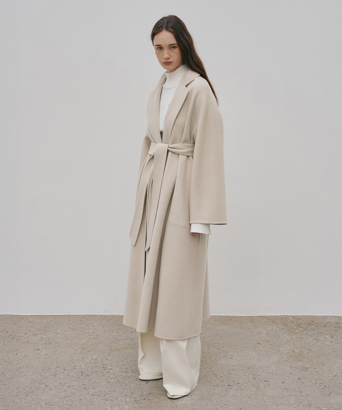 뮤제(MUSEE) [14th] MAGOT Merino Wool Handmade Coat_Cream Ivory