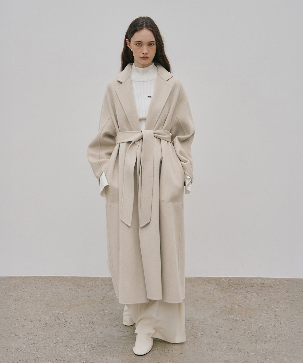 뮤제(MUSEE) [14th] MAGOT Merino Wool Handmade Coat_Cream Ivory
