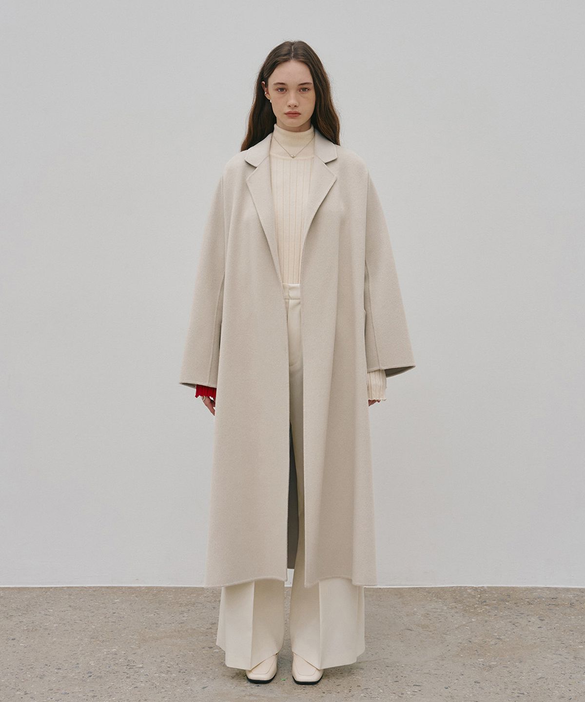 뮤제(MUSEE) [14th] MAGOT Merino Wool Handmade Coat_Cream Ivory