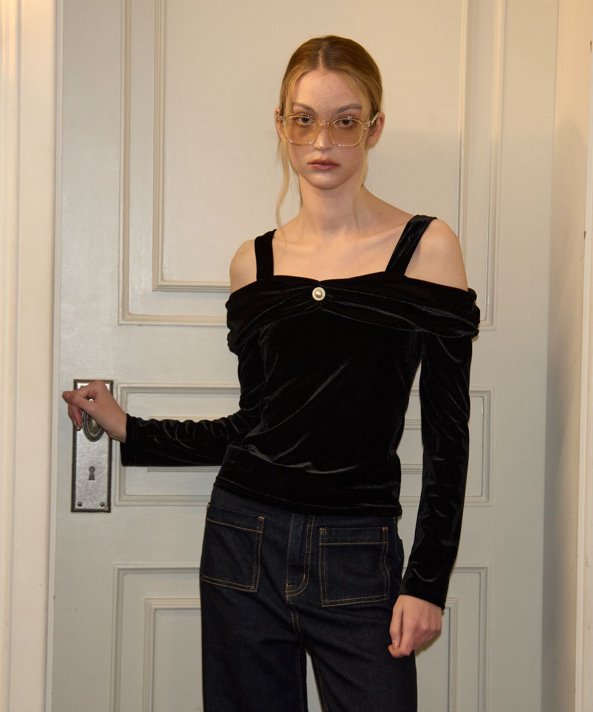 살롱 드 욘(SALON DE YOHN) Wide Denim Pants_ Raw