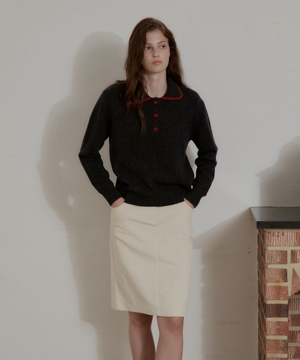 스튜디오앤파르크(STUDIO&PARC) Corduroy Banding Skirt_Ivory