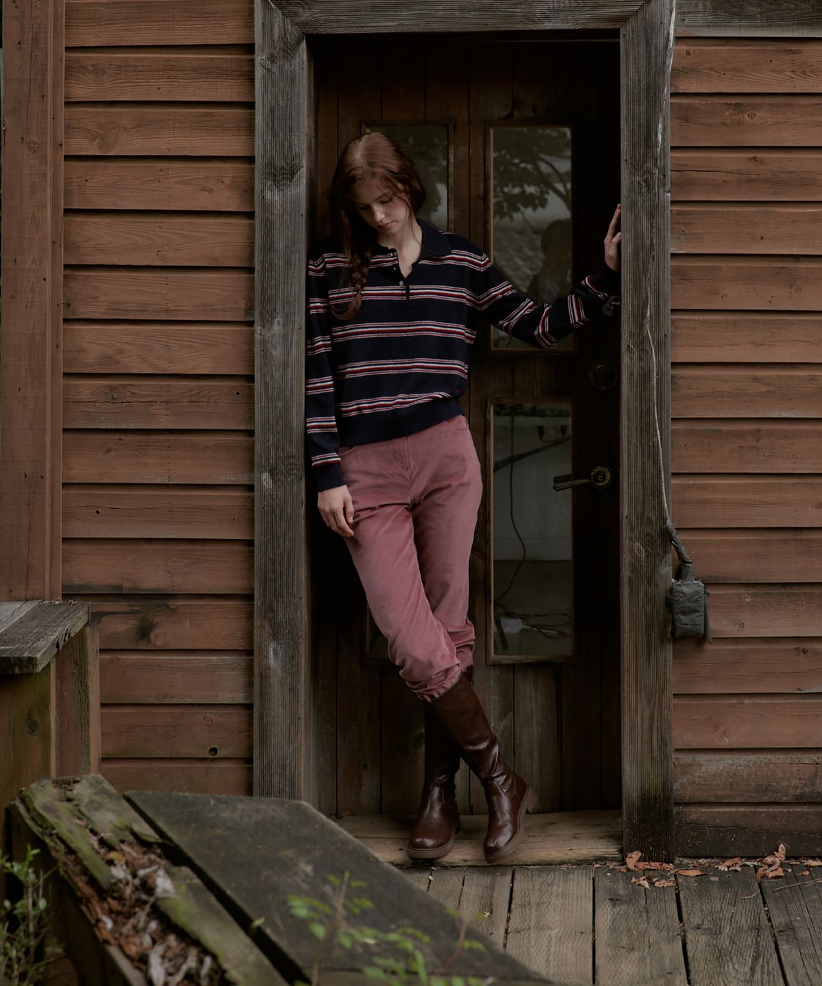 스튜디오앤파르크(STUDIO&PARC) Corduroy Banding Pants_Pink
