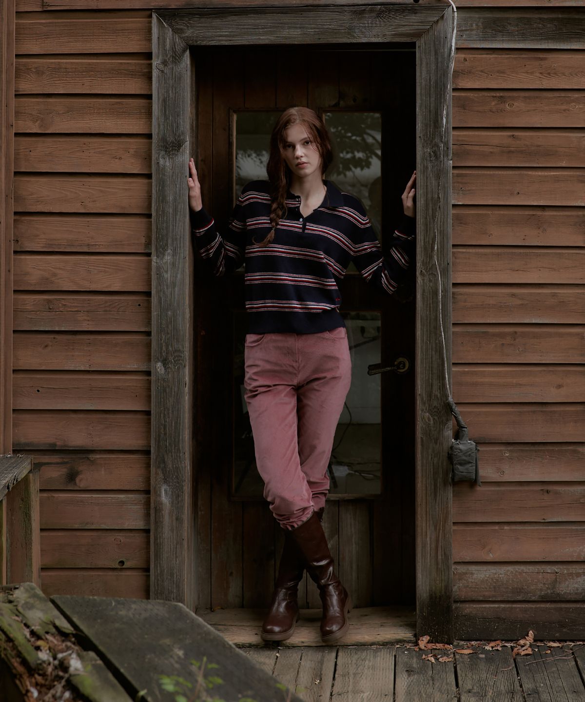 스튜디오앤파르크(STUDIO&PARC) Corduroy Banding Pants_Pink