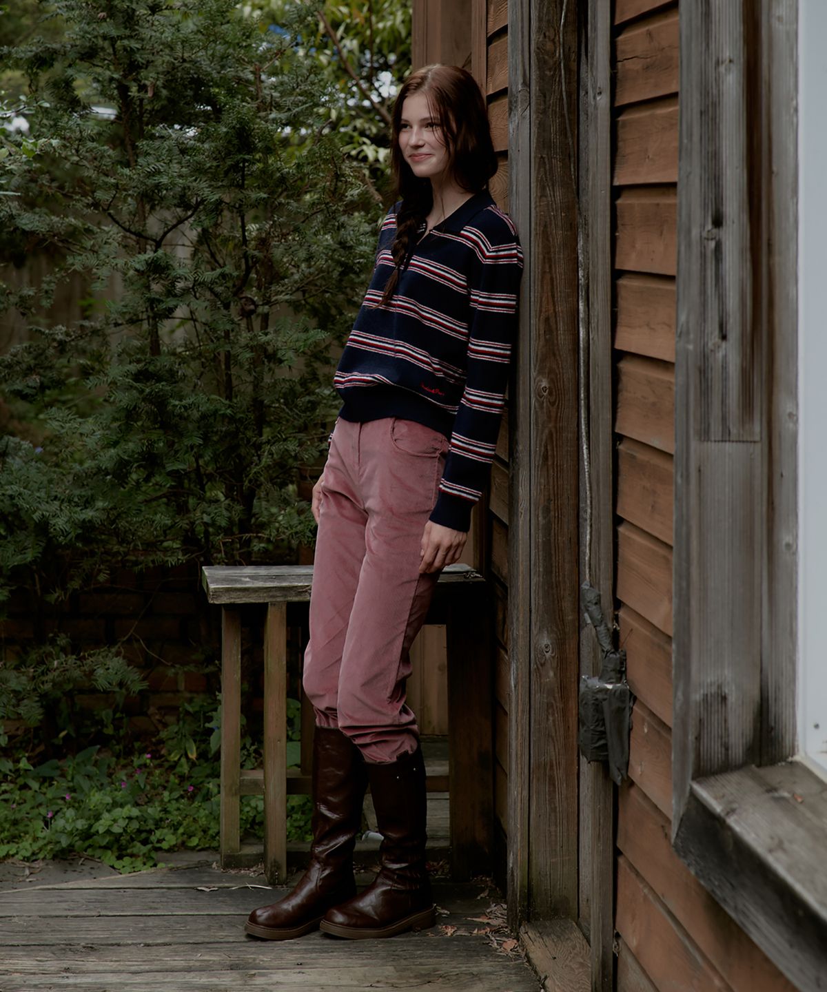 스튜디오앤파르크(STUDIO&PARC) Corduroy Banding Pants_Pink