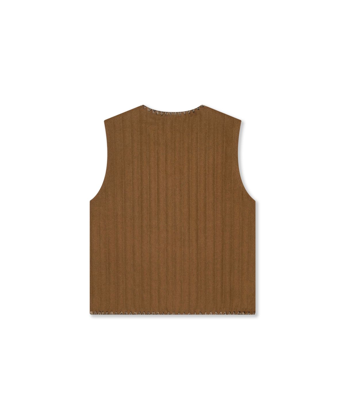 스튜디오앤파르크(STUDIO&PARC) Needlework Wool Quilting Vest_Brown