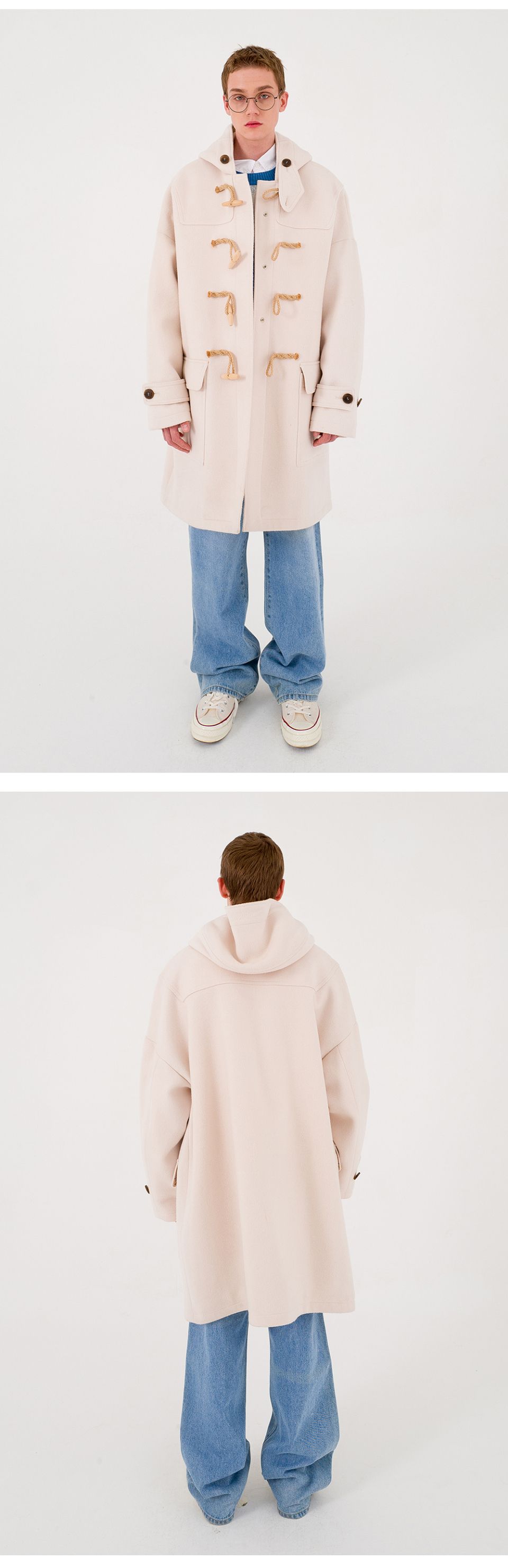 MUSINSA公式 | MAINBOOTH [ウール90%]オーバーサイズダッフルコート