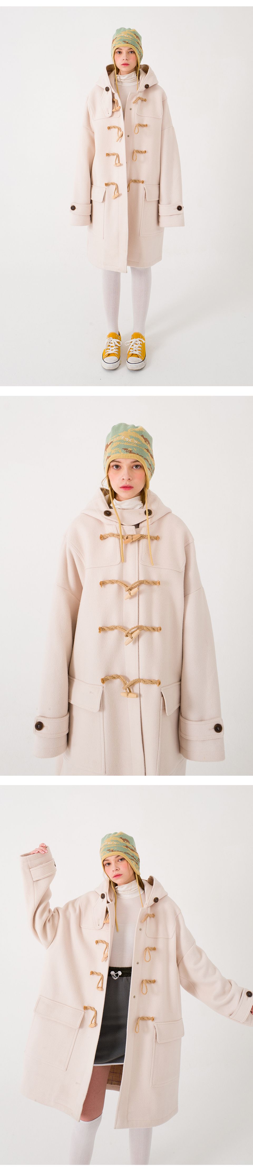 MUSINSA公式 | MAINBOOTH [ウール90%]オーバーサイズダッフルコート