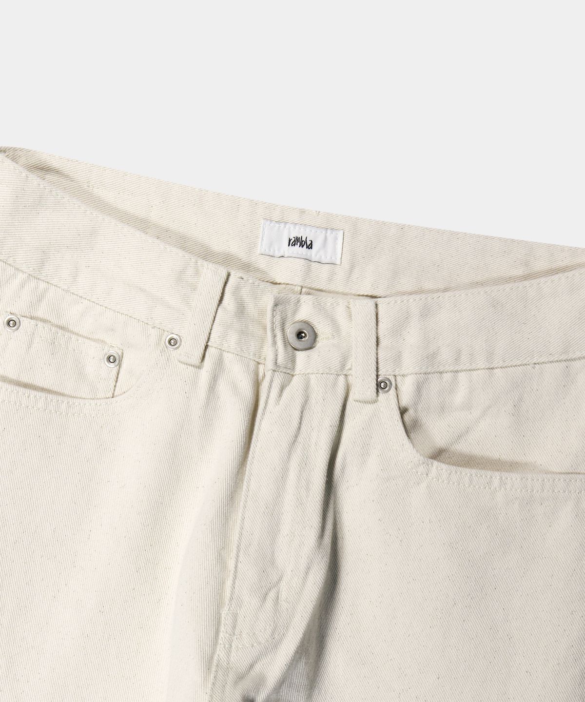 람블라(RAMBLA) BGN 세미 와이드 데님 팬츠 [크림]