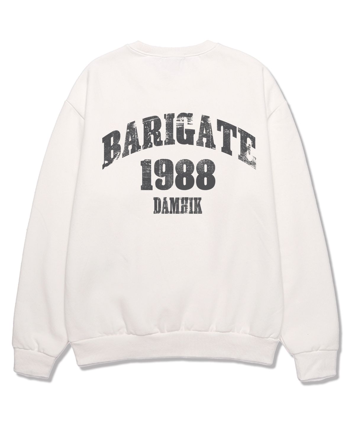 바리게이트(BARIGATE) 1988 CRACK 오버핏 맨투맨 (BLS021) 화이트