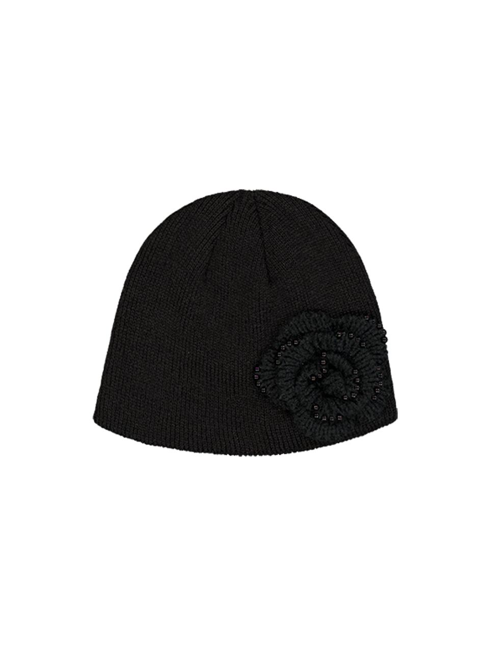 MUSINSA公式 | SETUPEXE PEARL CORSAGE BEANIE / BLACK