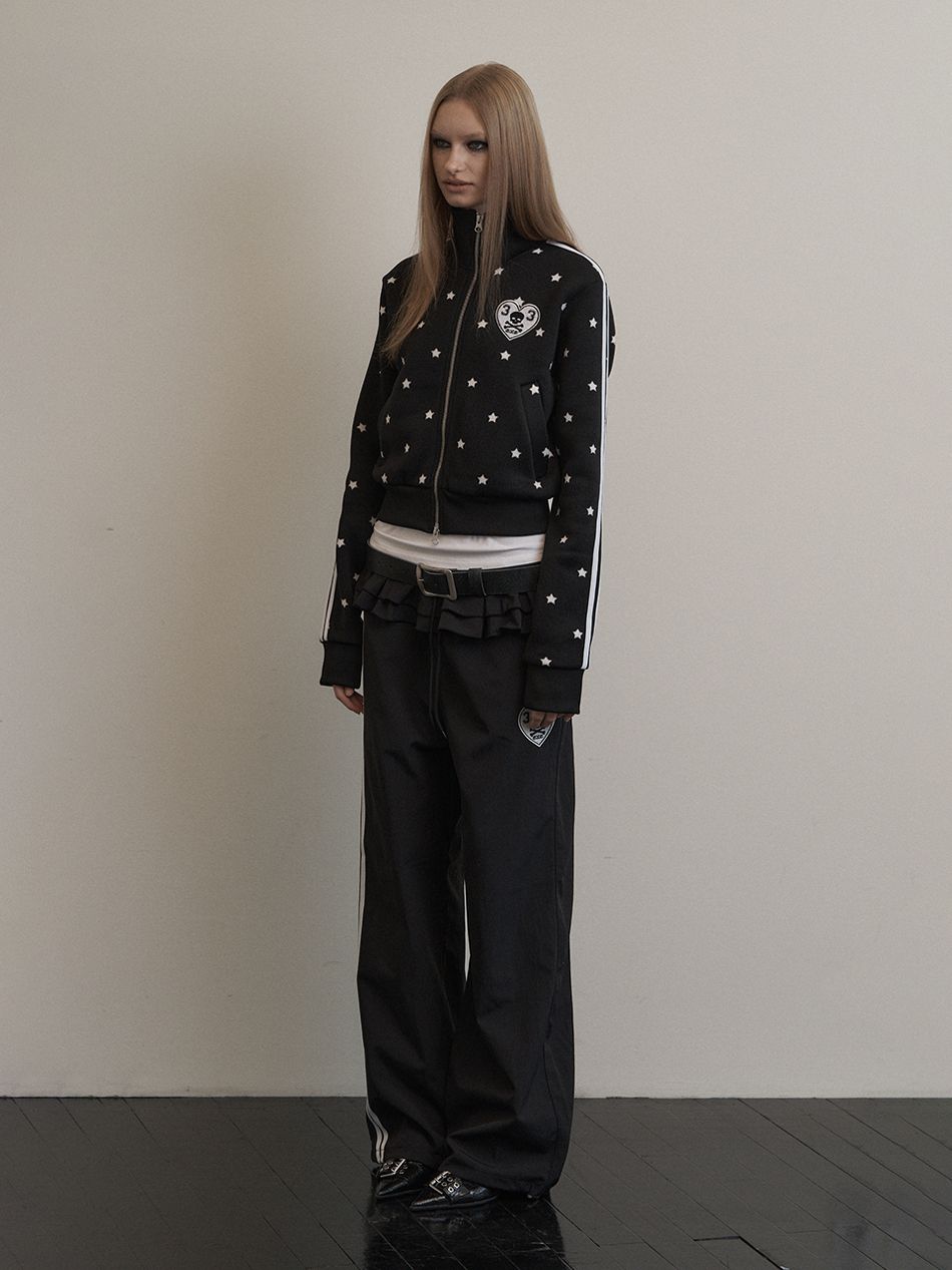 MUSINSA公式 | SETUPEXE STAR SPORTY ZIP-UP / BLACK