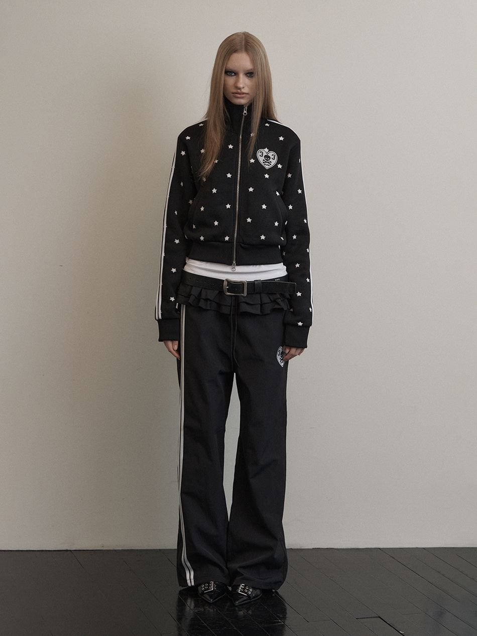 MUSINSA公式 | SETUPEXE STAR SPORTY ZIP-UP / BLACK