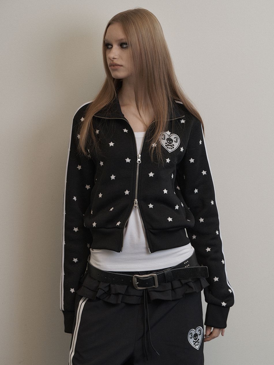 MUSINSA公式 | SETUPEXE STAR SPORTY ZIP-UP / BLACK