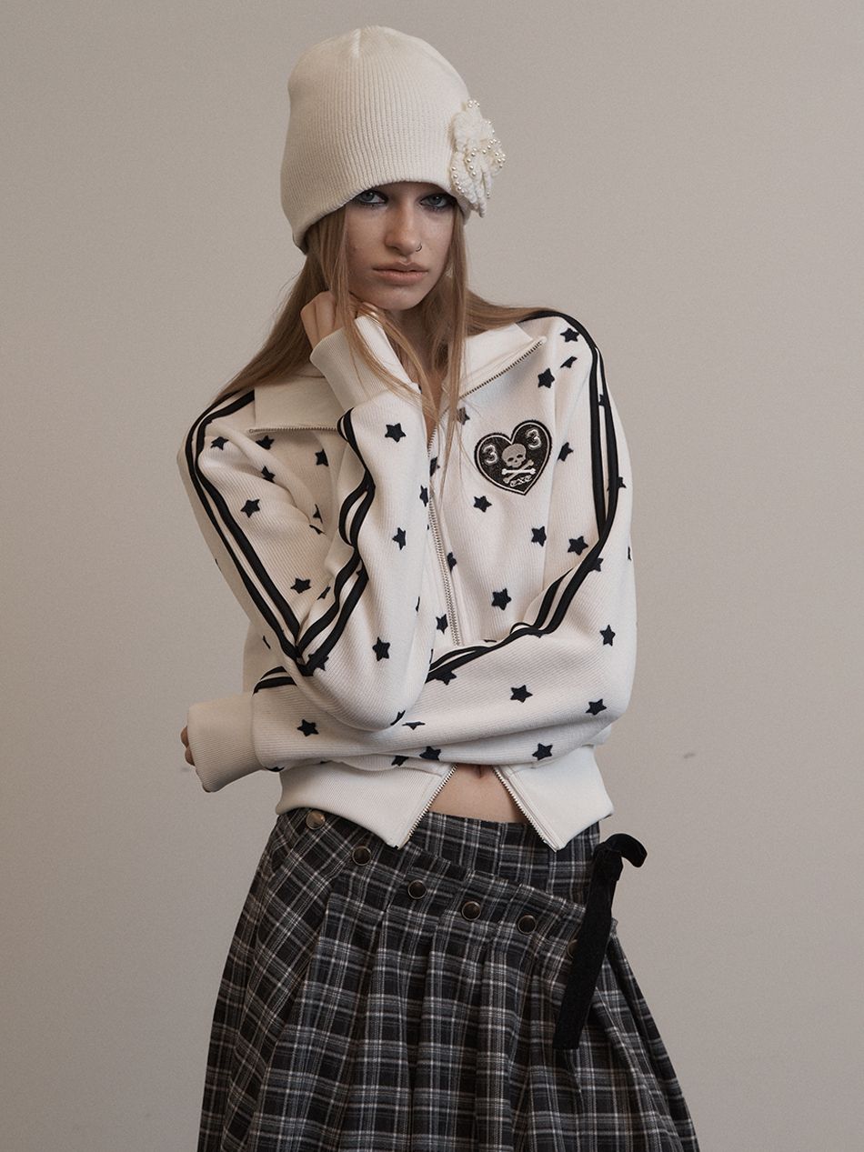 MUSINSA公式 | SETUPEXE STAR SPORTY ZIP-UP / WHITE